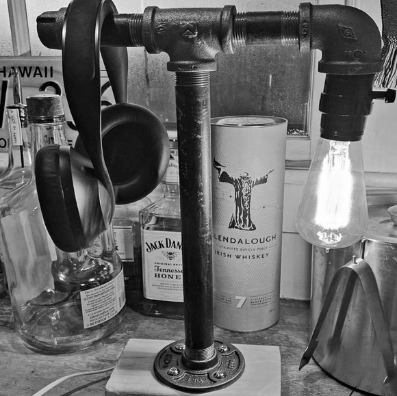 Industrial Table Lamp & Stand (for headphones) - Picture 8 of 11